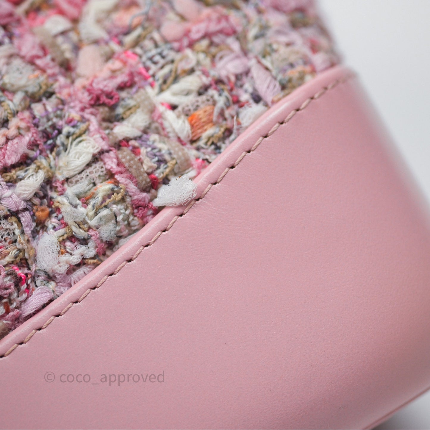 Chanel Gabrielle Small Backpack Pink Tweed Aged Calfskin
