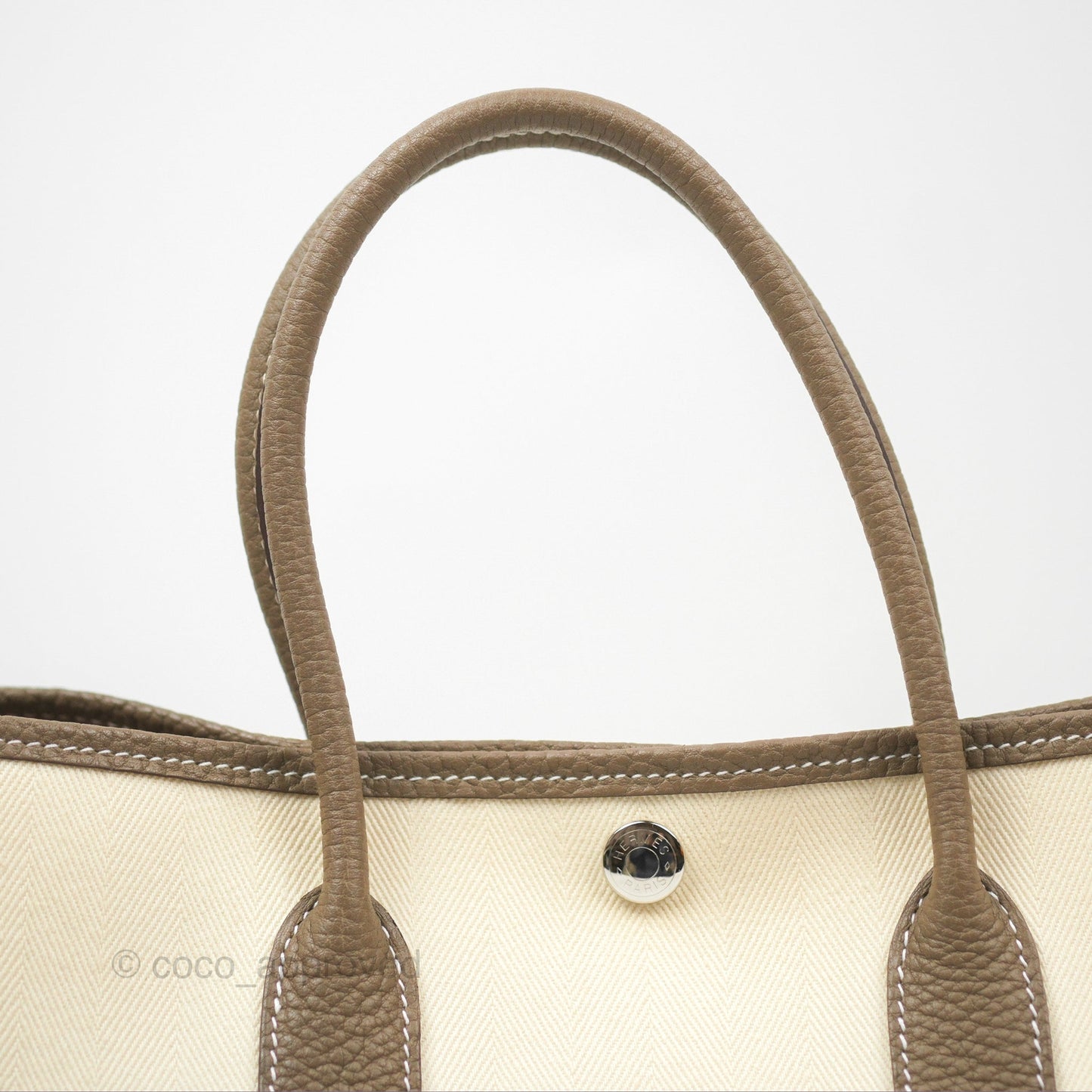 Hermes Garden Party 30 Nata I2 Etoupe 18 Canvas