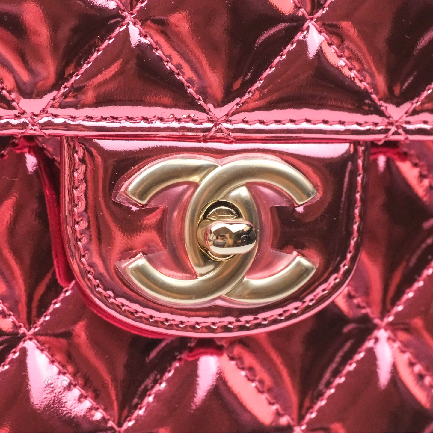 Chanel Small Flap Star Backpack Metallic Pink Mirror Calfskin Gold Hardware 24C