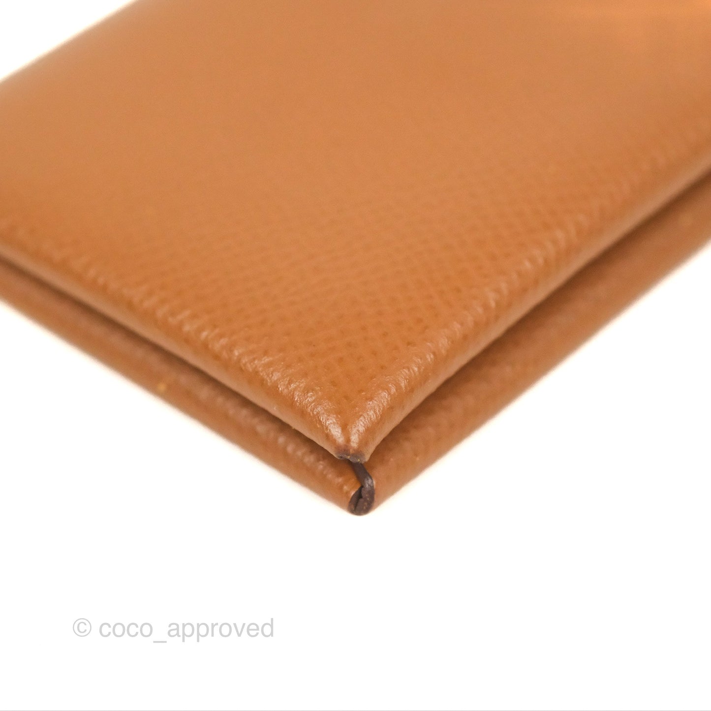 Hermès Calvi Card Holder Gold Epsom