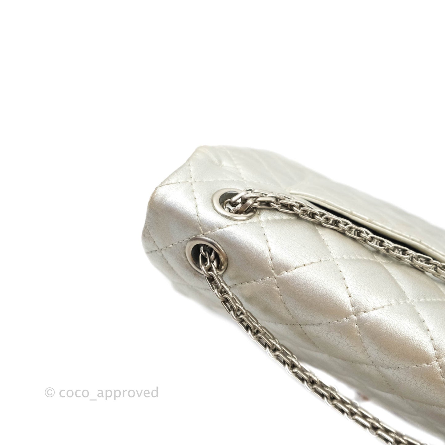 Chanel Reissue 226 Silver Calfskin Silver Hardware