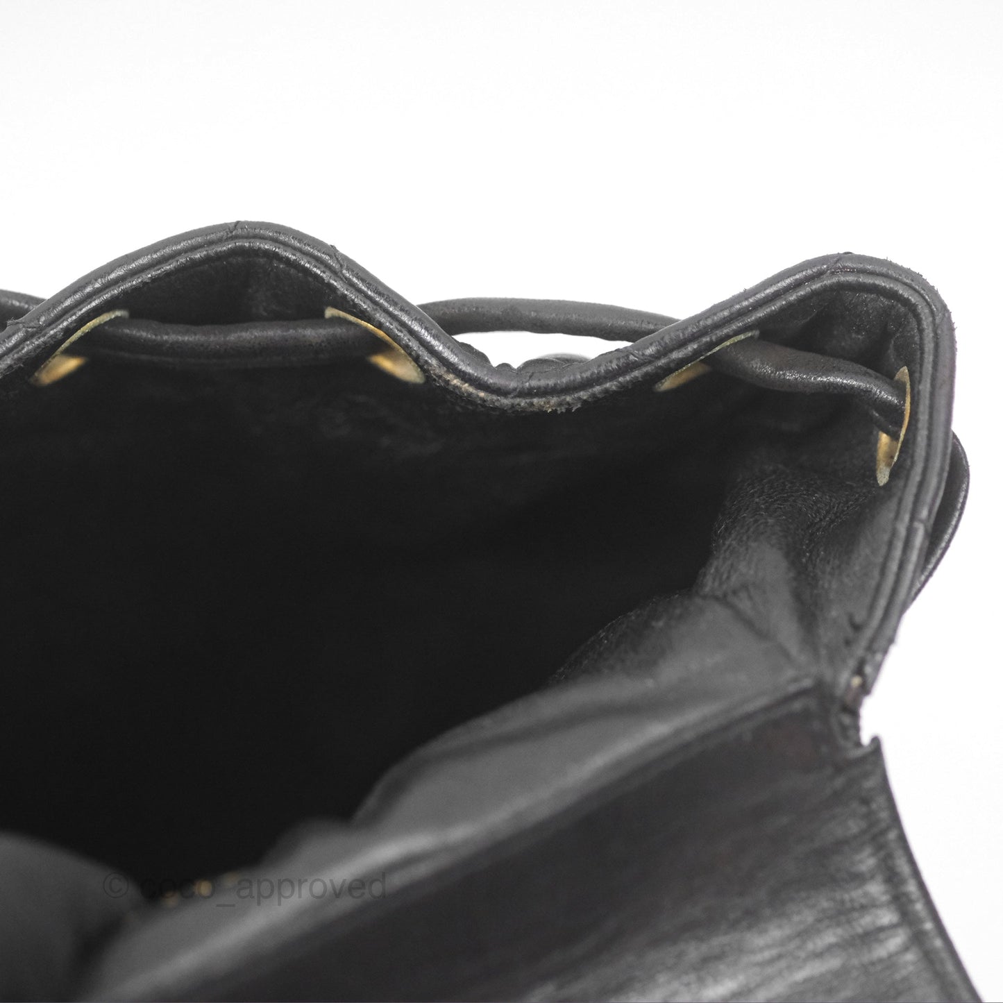 Chanel Vintage CC Duma Backpack Black Lambskin 24K Gold Hardware
