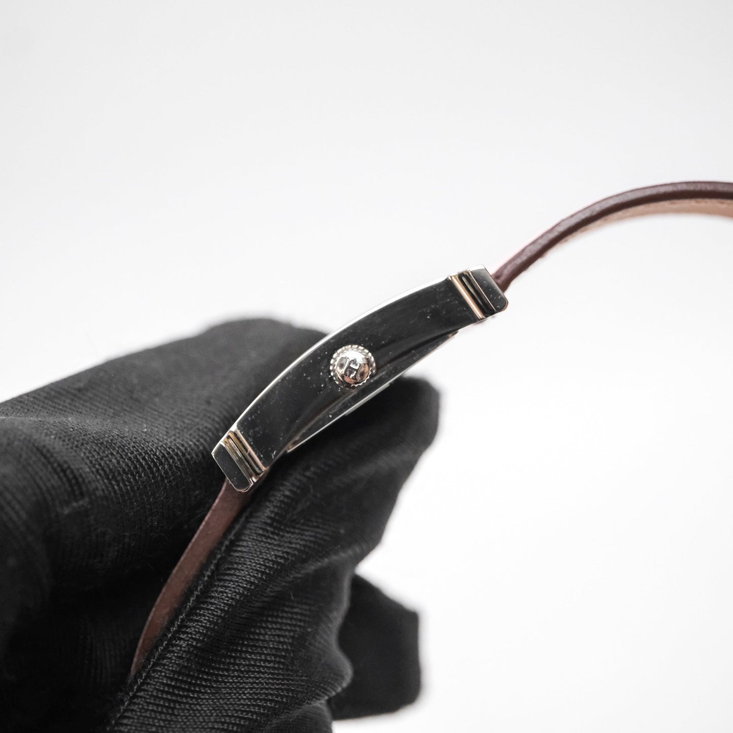 Hermès Heure H Watch Diamond Rose Sakura Swift Palladium Hardware