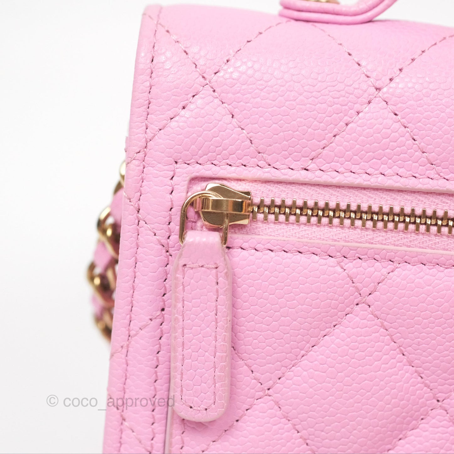 Chanel Business Affinity Clutch With Chain Pink Caviar Gold Hardware