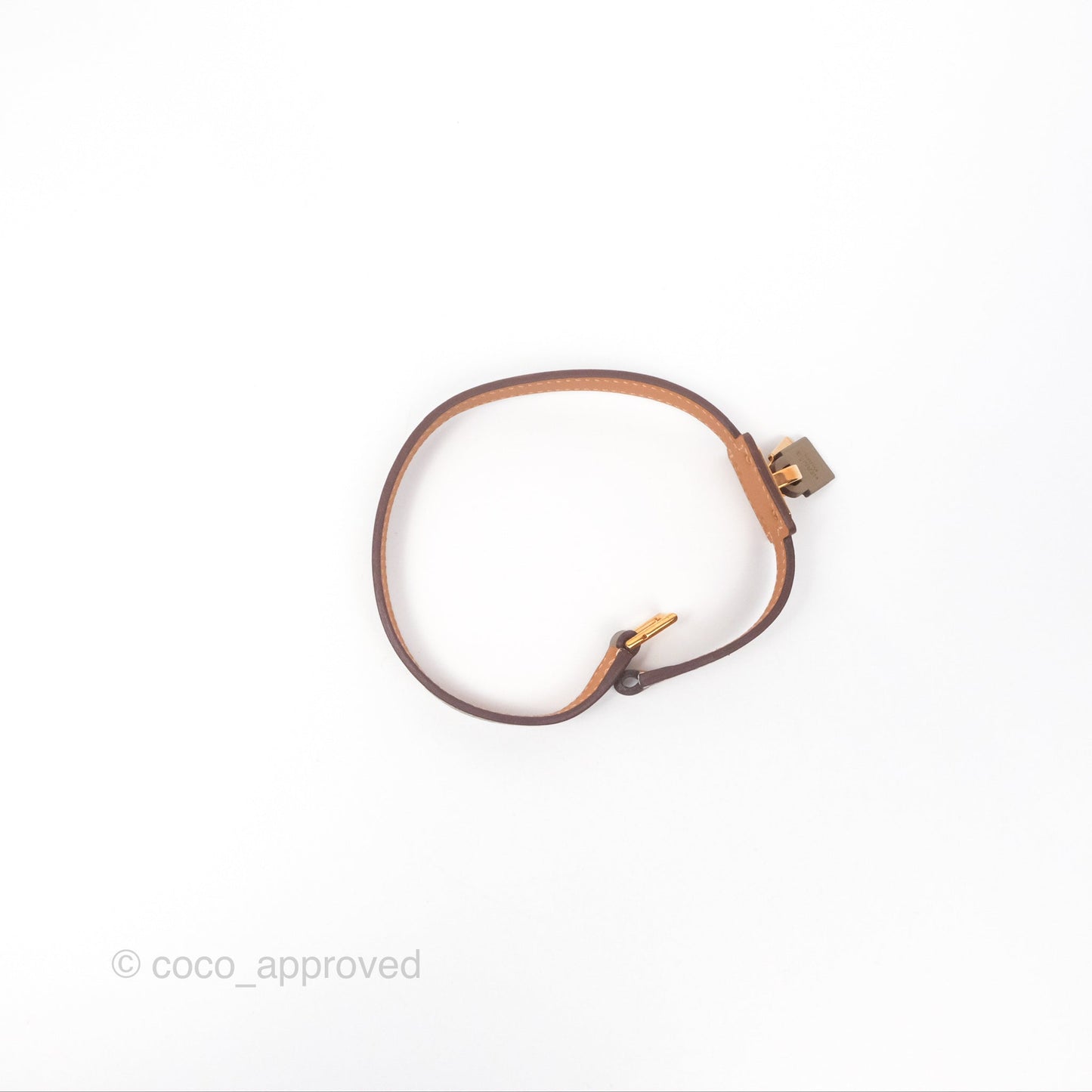 Hermès O'Kelly Double Tour Bracelet Etoupe Swift Rose Gold Hardware