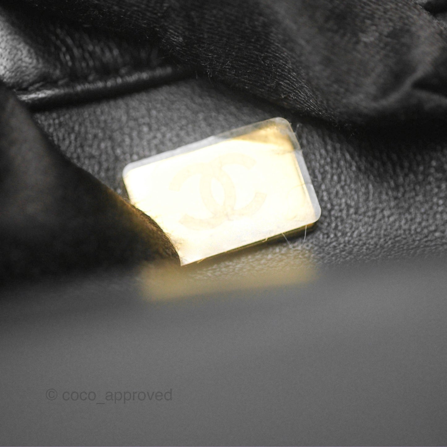 Chanel Mini Flap Bag With Heart CC Charm Black Lambskin Aged Gold Hardware