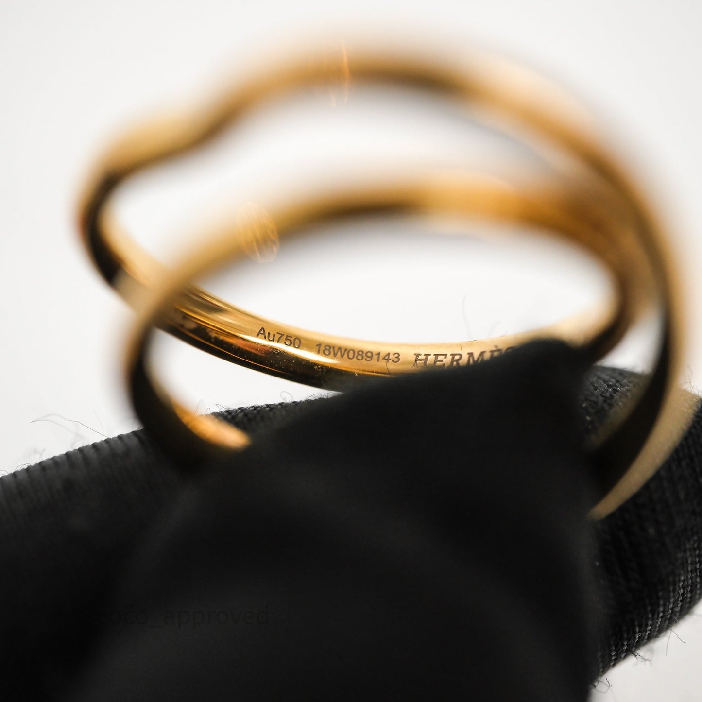 Hermès Vertige Coeur Gold Ring 51MM