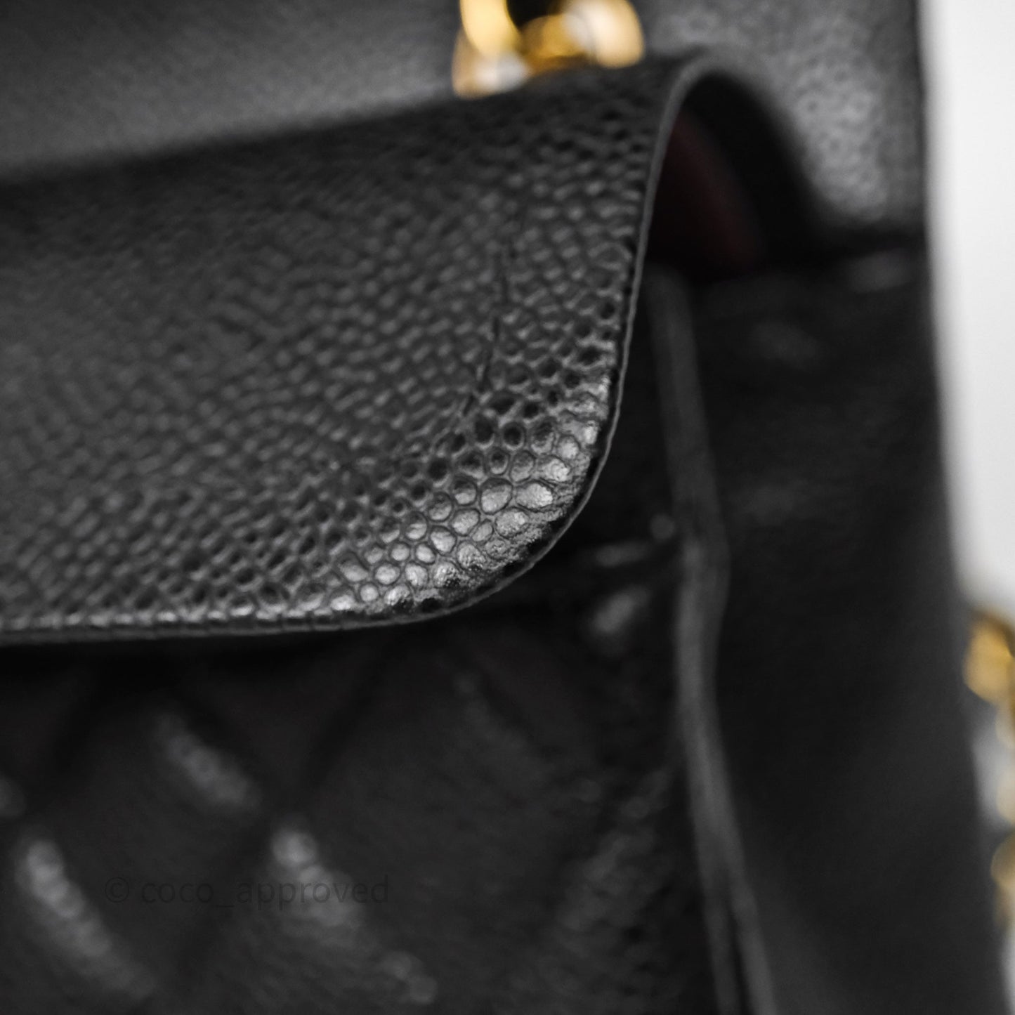 Chanel Small Classic Flap Quilted Black Caviar Gold Hardware