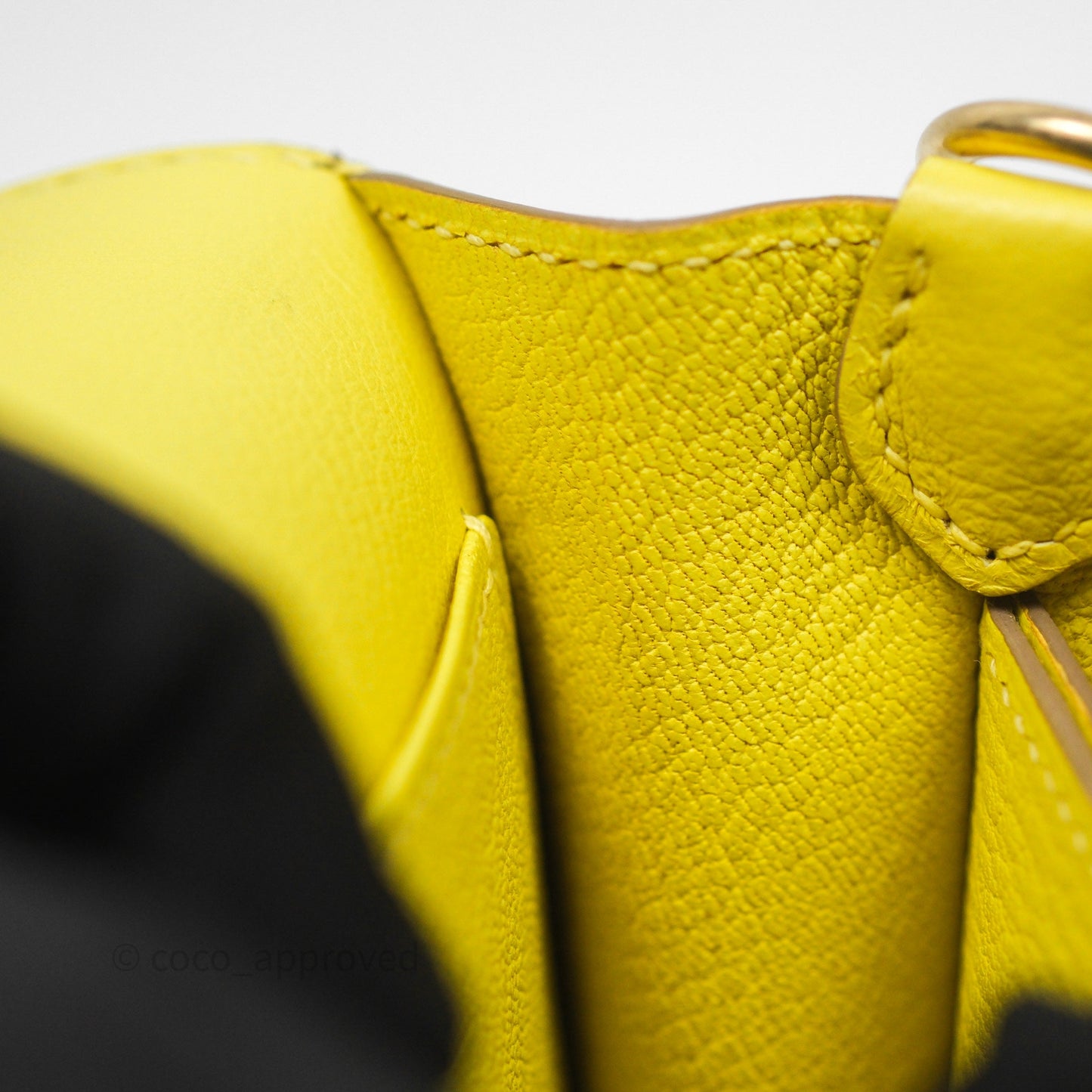 Hermès Roulis Mini 18 Lime 9R Evercolor Gold Hardware