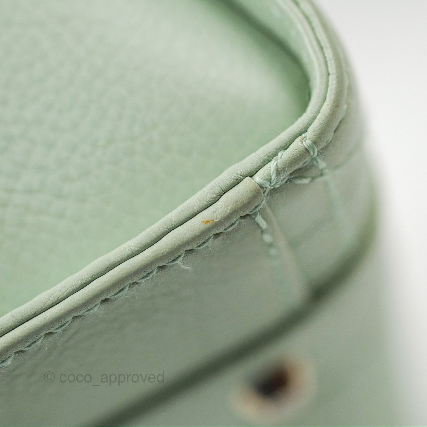 Dior East West Lady Dior Mint Green Calfskin Silver Hardware