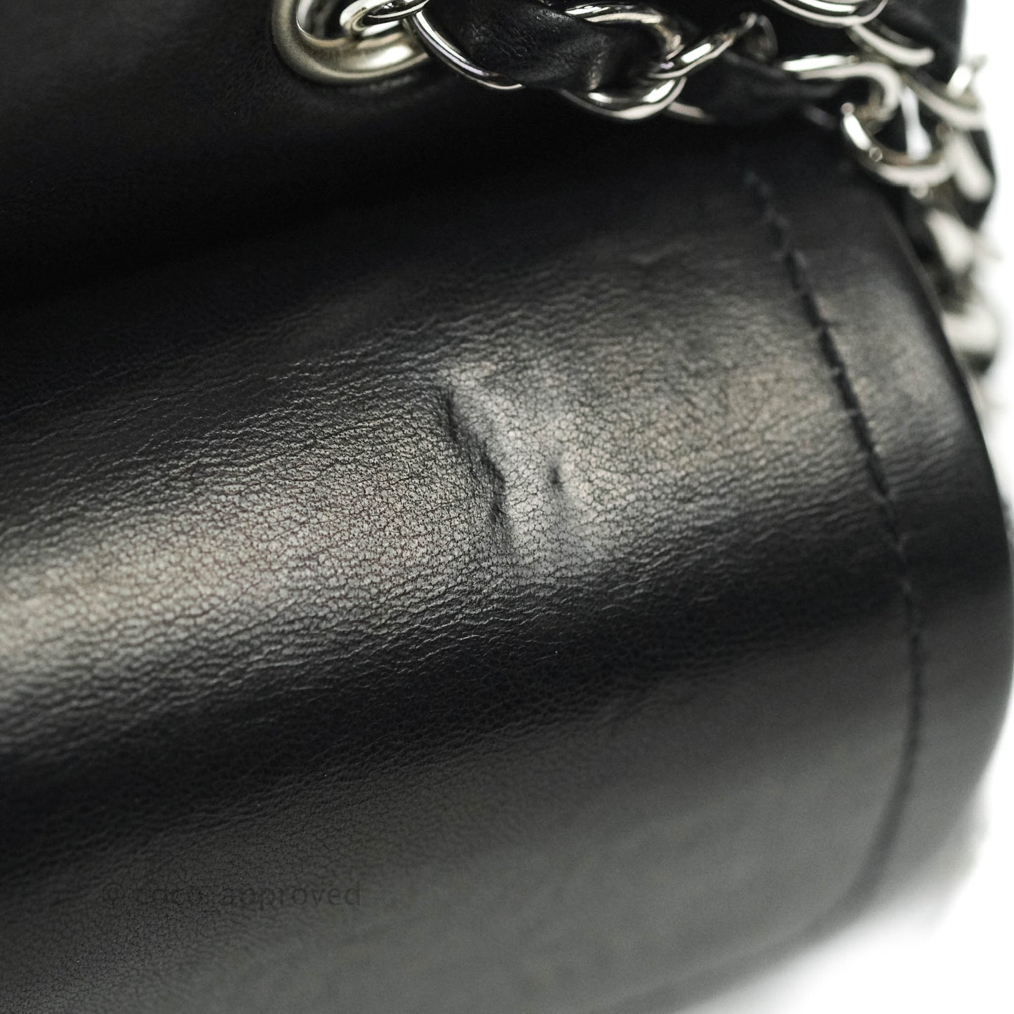 Chanel Classic M/L Medium Quilted Double Flap Bag Lambskin Tweed Black & White Silver Hardware