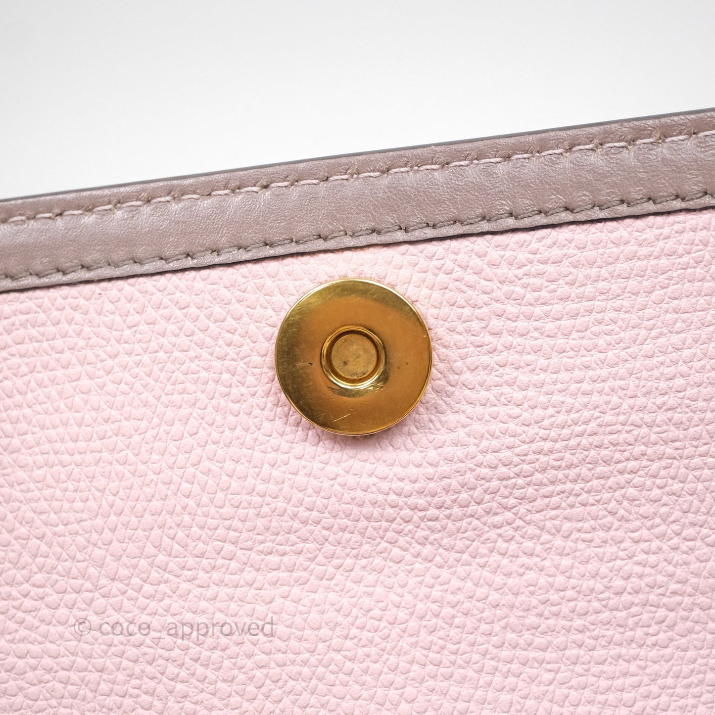 Valentino Garavani Small Vsling Grainy Calfskin Bag Light Pink Aged Gold Hardware