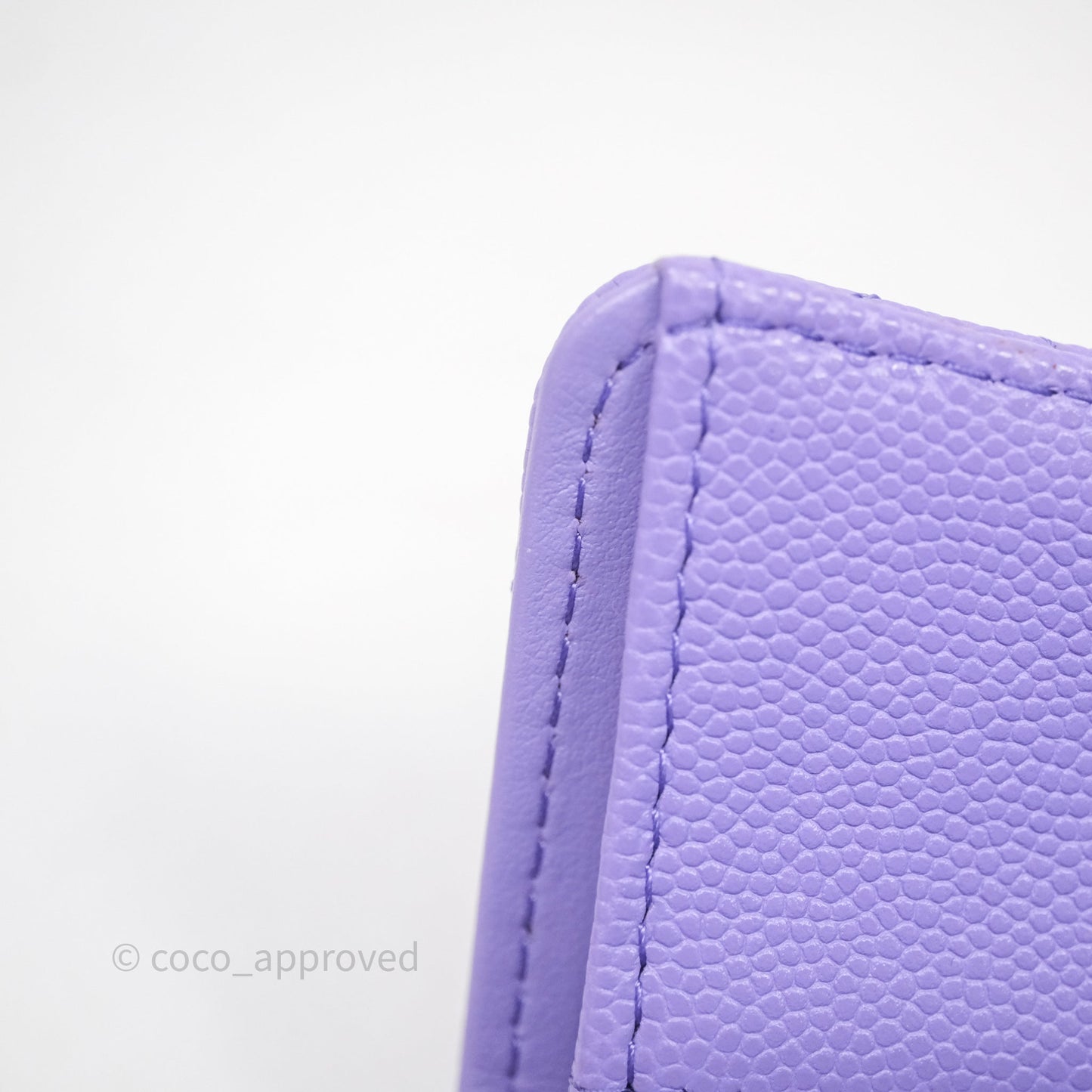 Chanel Classic Flap Wallet Purple Caviar Gold Hardware⁣ 20S