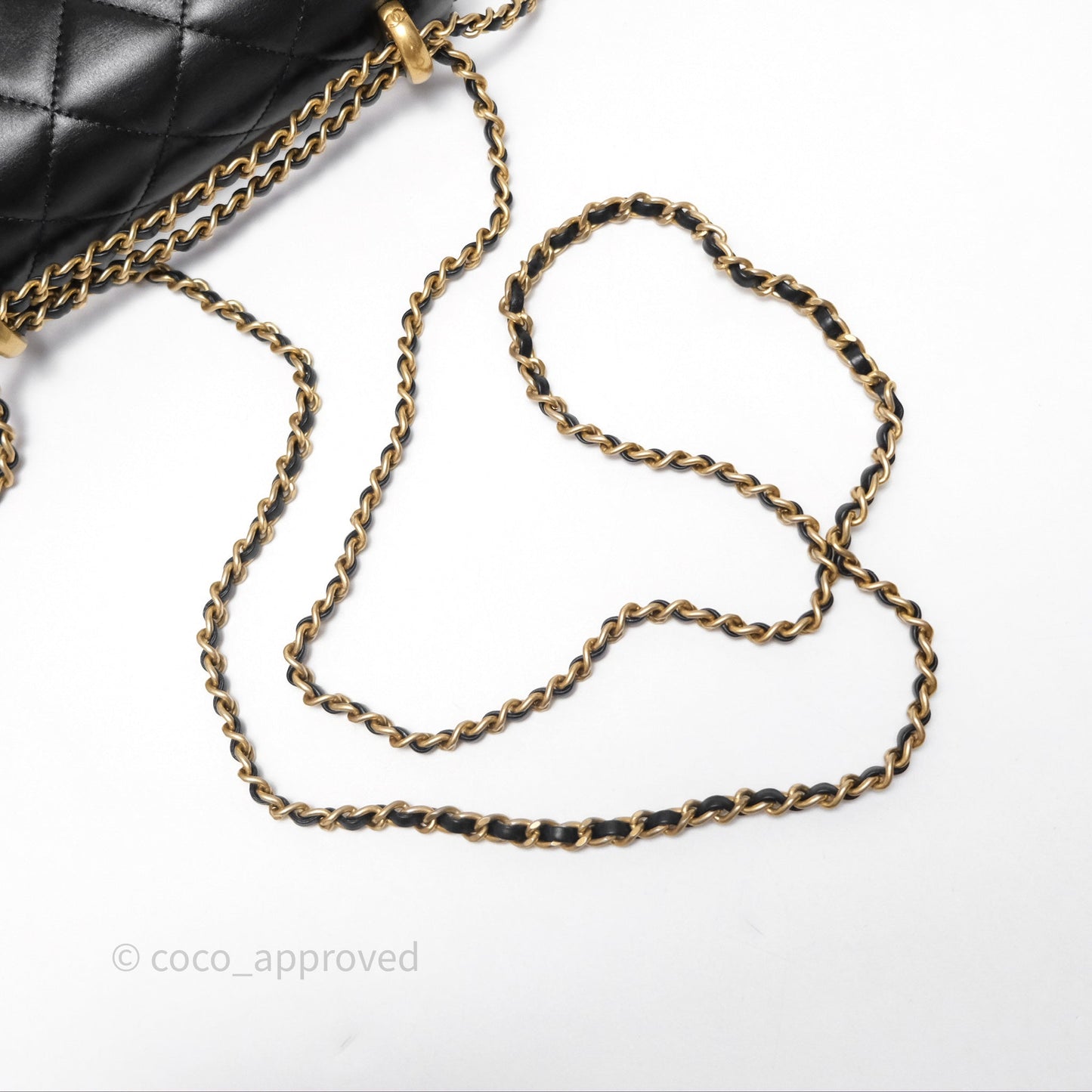 Chanel Quilted Mini Perfect Fit Adjustable Black Calfskin Gold Hardware
