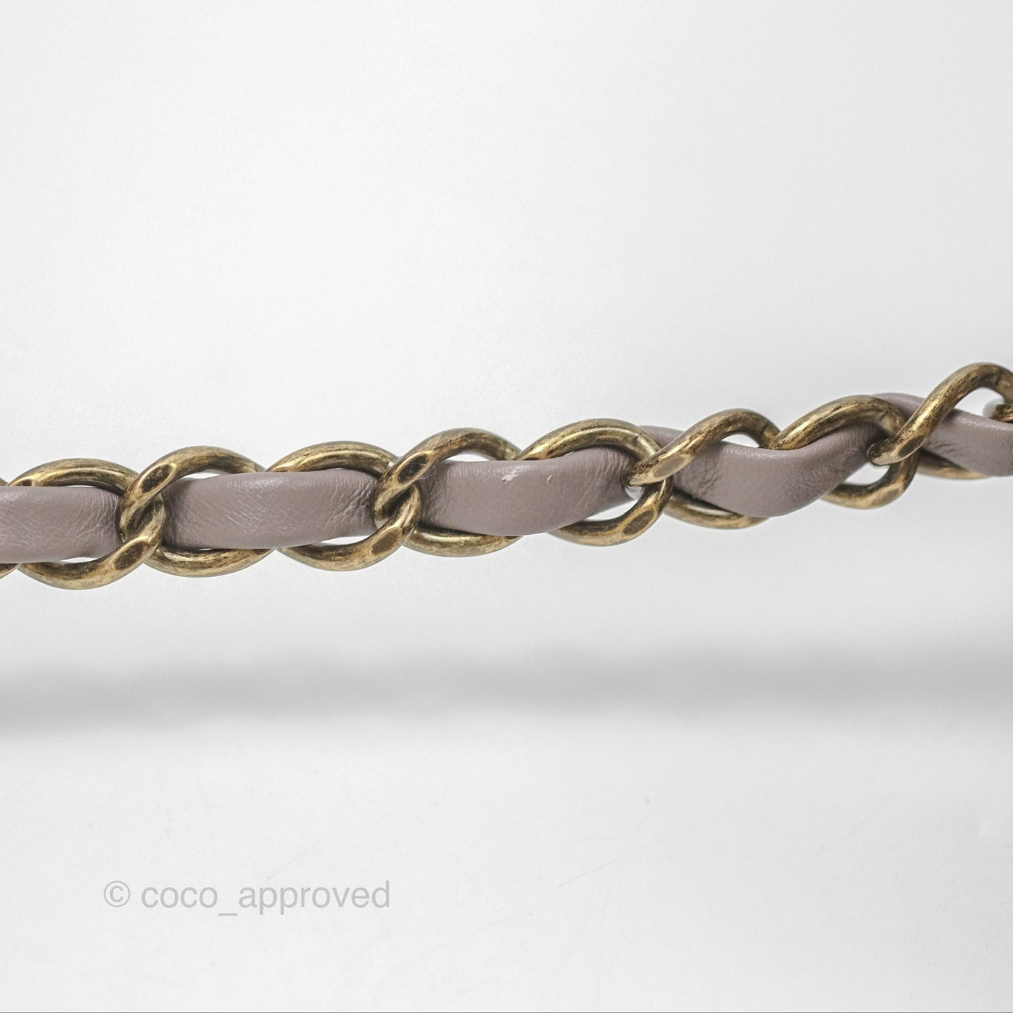 Chanel Coco Curve Flap Burnished Lilac Grey Calfskin Goatskin Antique Gold Hardware