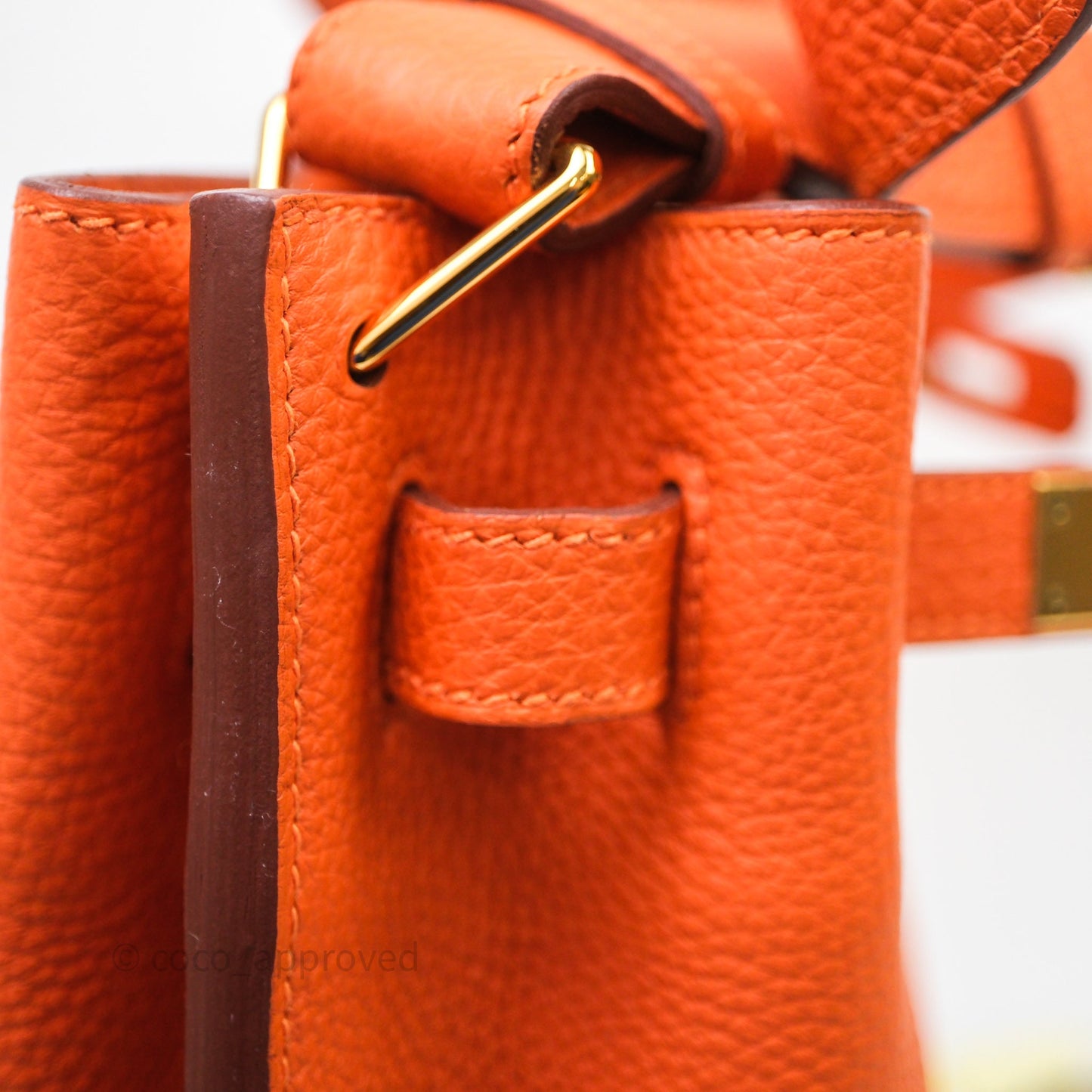 Hermes Kelly So Orange Togo Gold Hardware