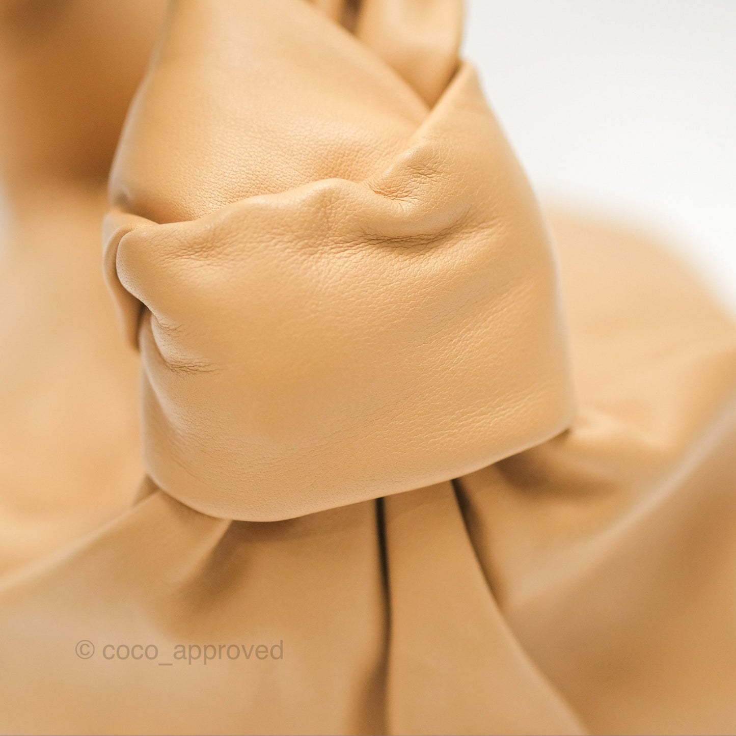 Bottega Veneta Teen Double Knot Hobo Almond Calfskin