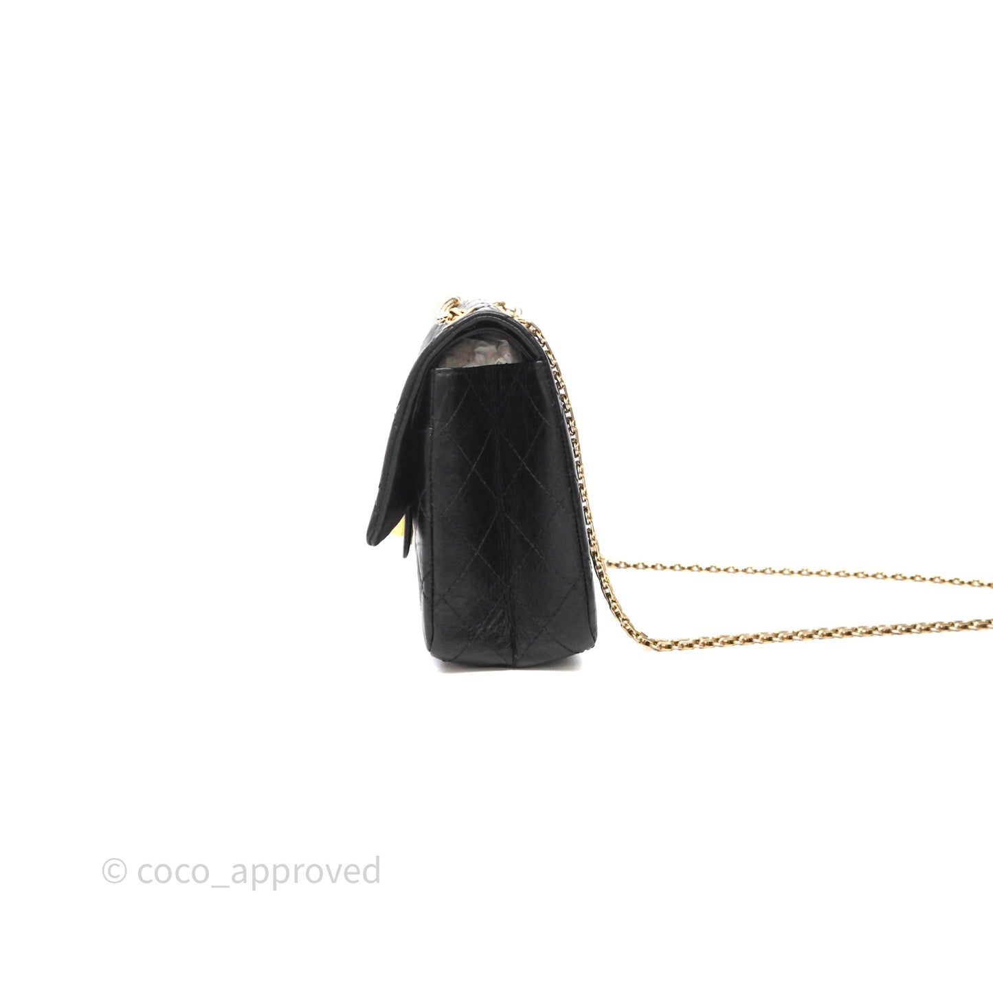 Chanel Quilted Reissue 226 Aged Calfskin Black Aged Gold Hardware