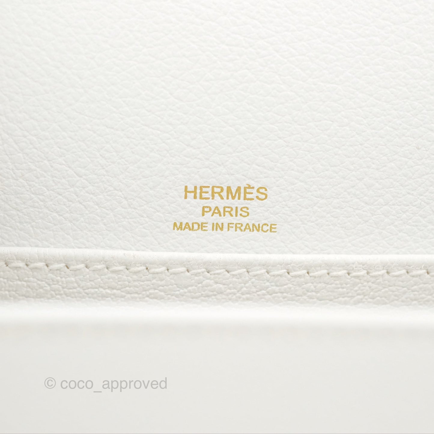 Hermès Roulis Mini 18 New White Evercolor Permabrass Hardware