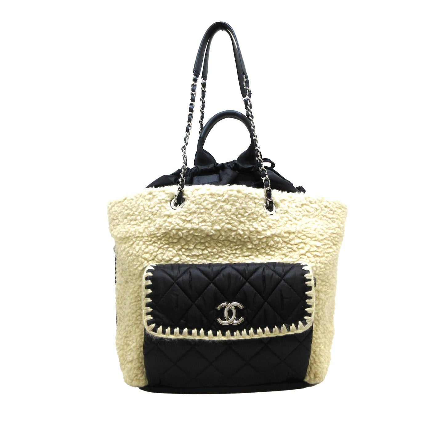 Luxury Chanel Large Coco Neige Shopping Tote Satchel