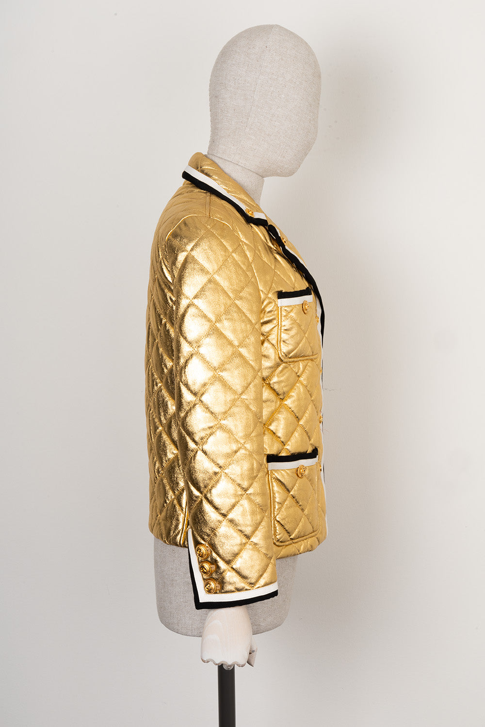 Luxury Gucci Trending 2025 Patch Pocket Leather Jacket Gold