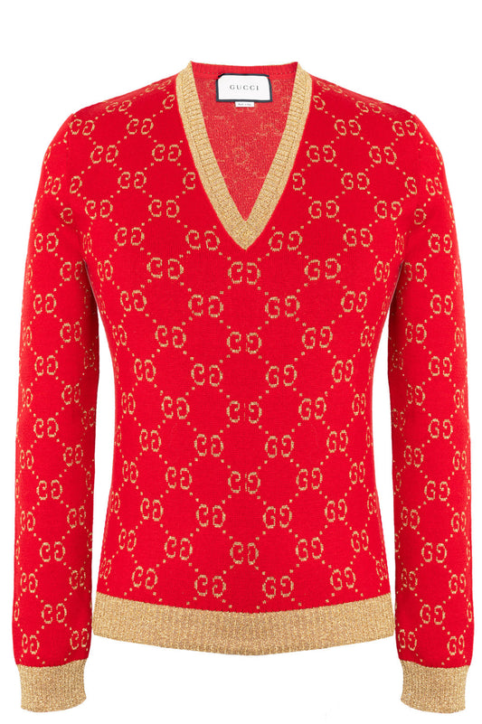 Luxury Gucci Trending 2025 Knit Logo Red