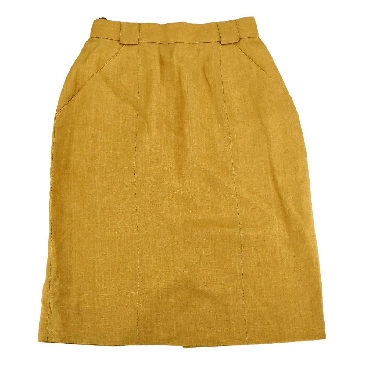 Luxury Chanel CC-buttons linen skirt #38