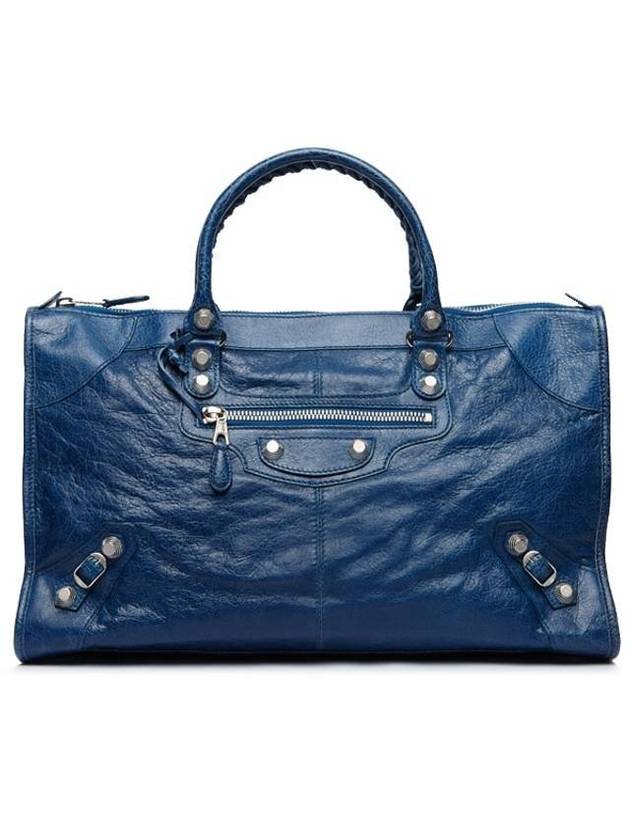 Luxury Balenciaga Giant Work Tote Bag Blue