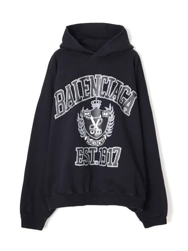 Luxury Balenciaga DIY College Medium Fit Hoodie Black