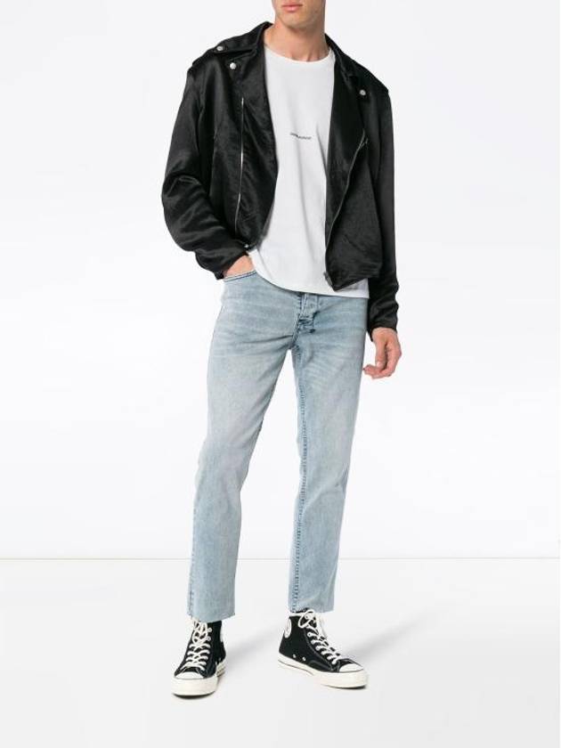 Luxury Saint Laurent Men's Small Logo Short Sleeve T-Shirt White