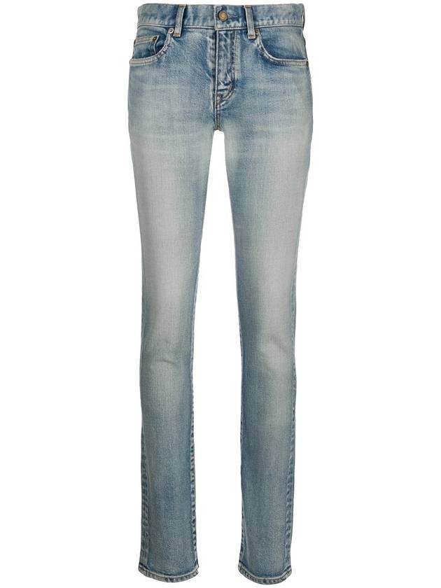 Luxury Saint Laurent Slim Fit Straight Jeans Blue