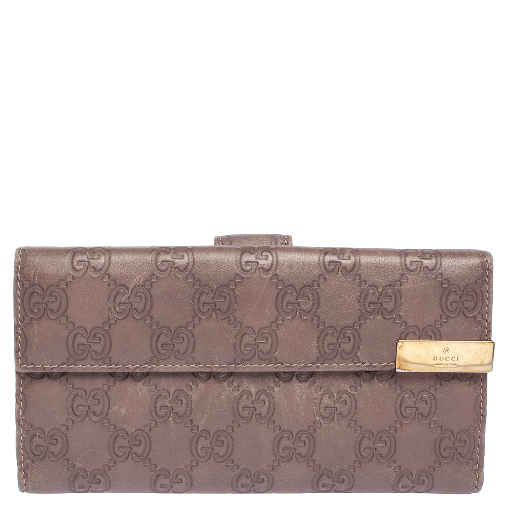 Luxury Gucci Trending 2025 Purple Luxury Gucci Trending 2025ssima Leather Trademark Continental Wallet..