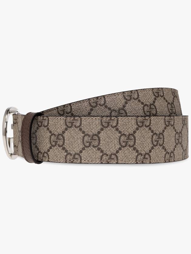 Luxury Gucci Trending 2025 GG Supreme Two-tone Belt Beige