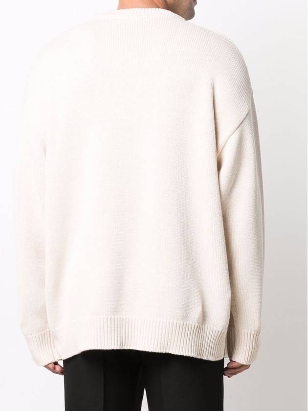 Luxury Balenciaga Cotton Polyester Knit Top Ivory