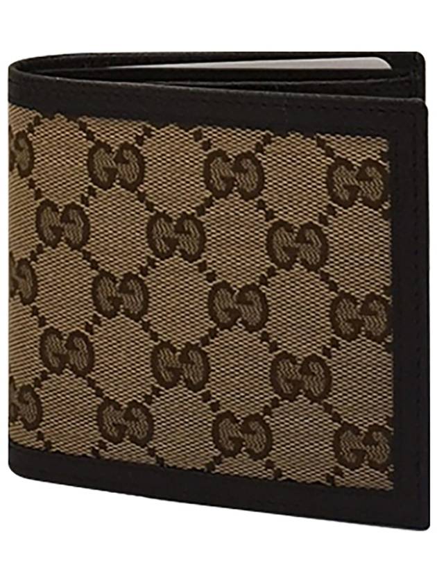 Luxury Gucci Trending 2025 GG Canvas Half Wallet Brown