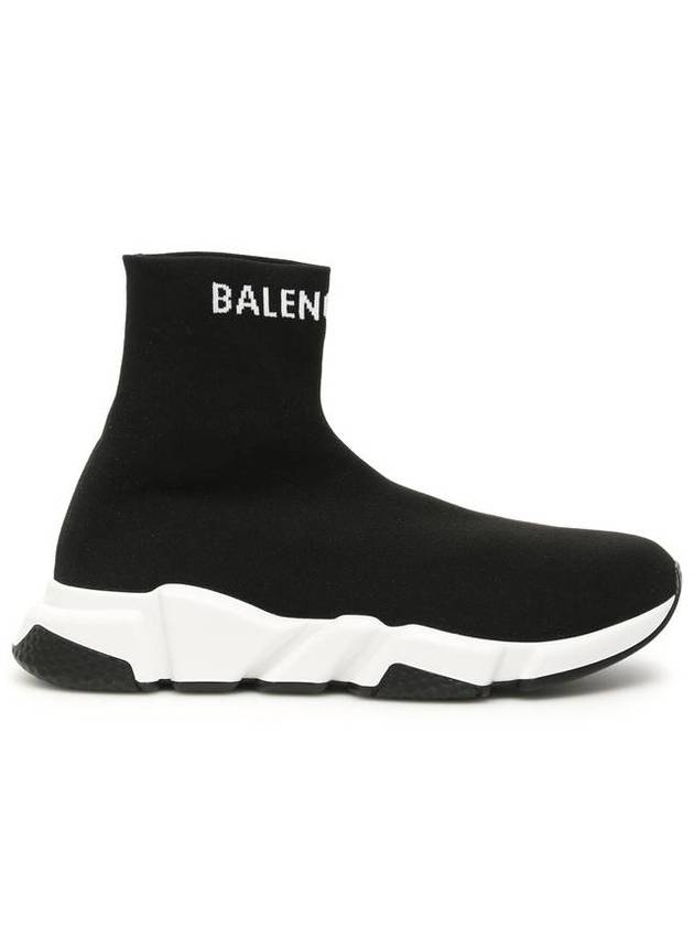Luxury Balenciaga Speed Logo High Top Sneakers Black