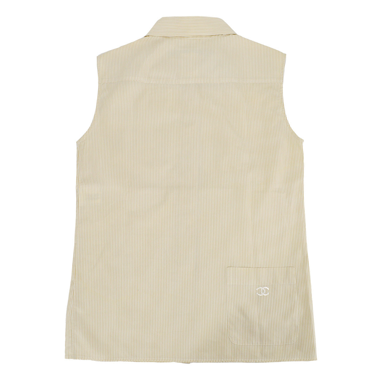Luxury Chanel 1999 spring CC striped sleeveless shirt #38