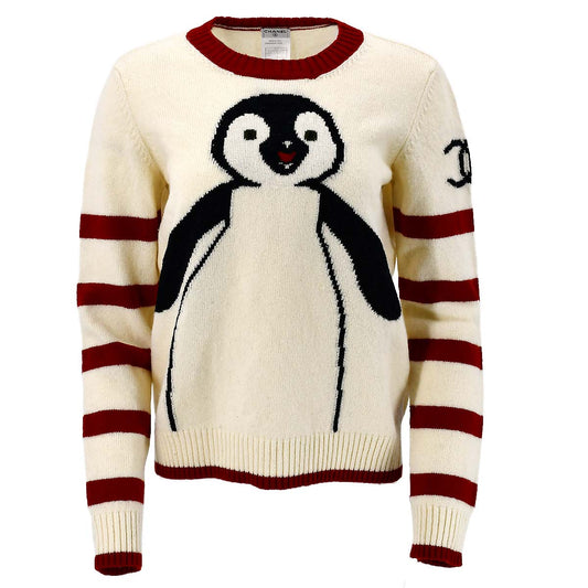 Luxury Chanel 2007 fall penguin intarsia-knit jumper  #42