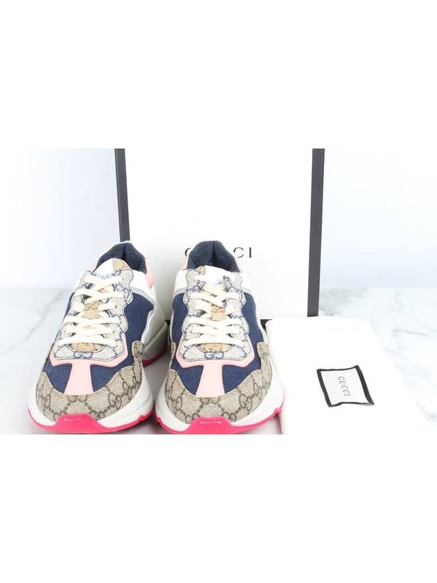 Luxury Gucci Trending 2025 Pink sole Rhyton sneakers 35 220