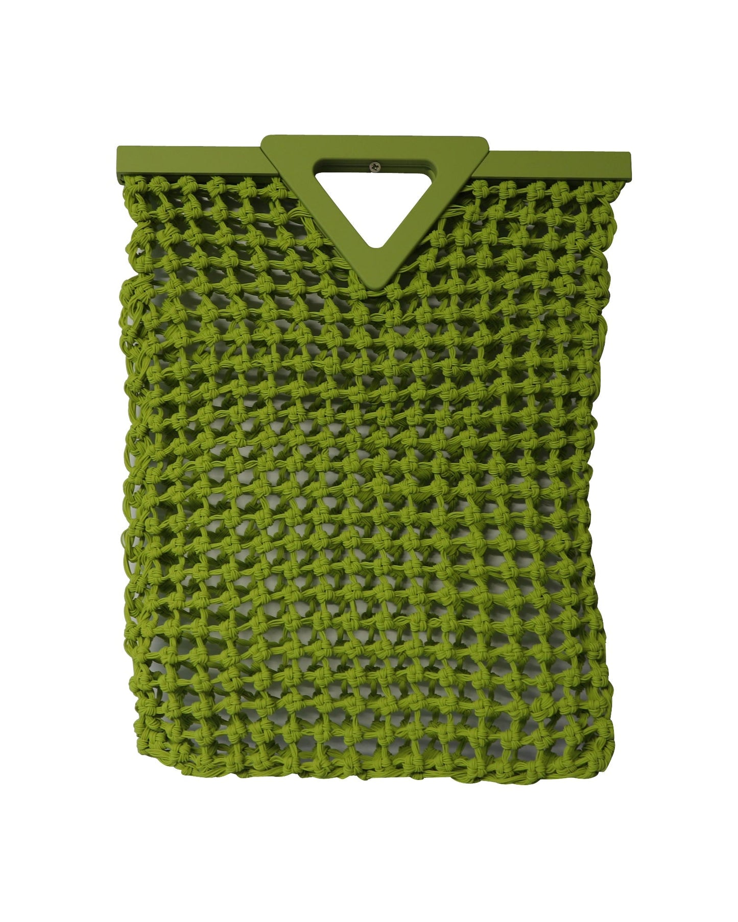 Luxury Bottega Veneta Point Macramé Tote in Chartreuse Rubber