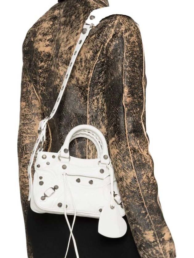 Luxury Balenciaga Neo Cagole Small Tote Bag White