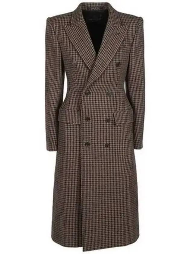 Luxury Balenciaga Wool Double Coat Brown