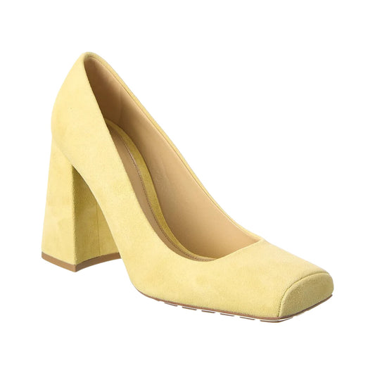 Luxury Bottega Veneta Suede Tower Pumps