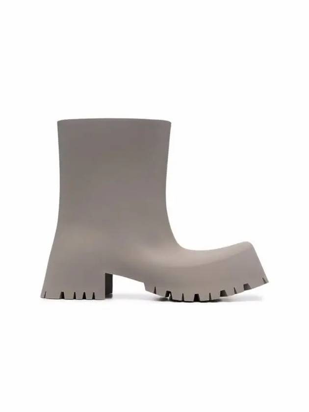 Luxury Balenciaga Square Toe Rubber Rain Boots Beige