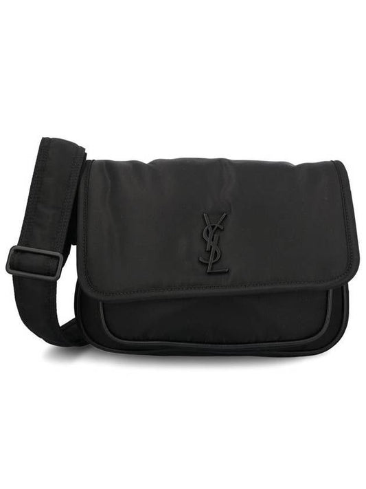 Luxury Saint Laurent Nylon Avignon Crossbody Bag Black