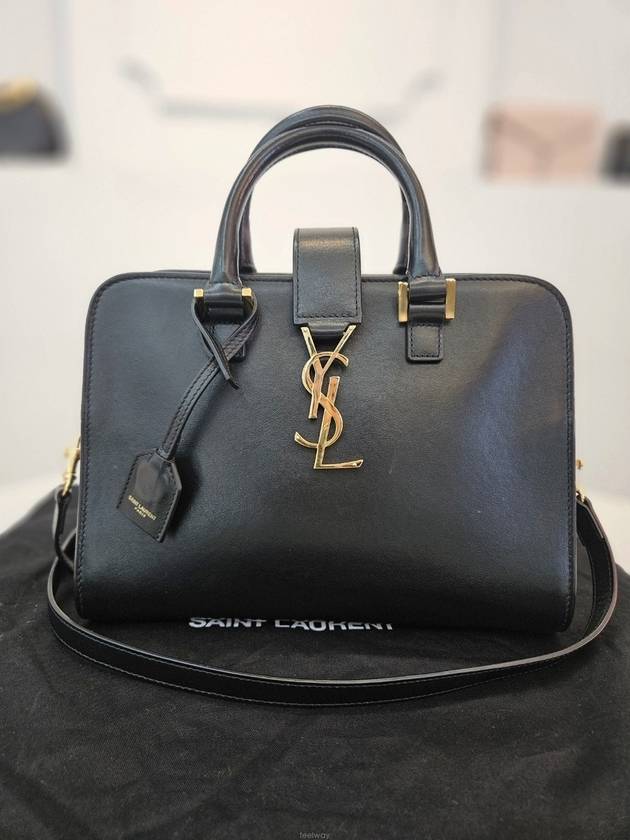 Luxury Saint Laurent Monogram Mini Cabas Bag Black 568853