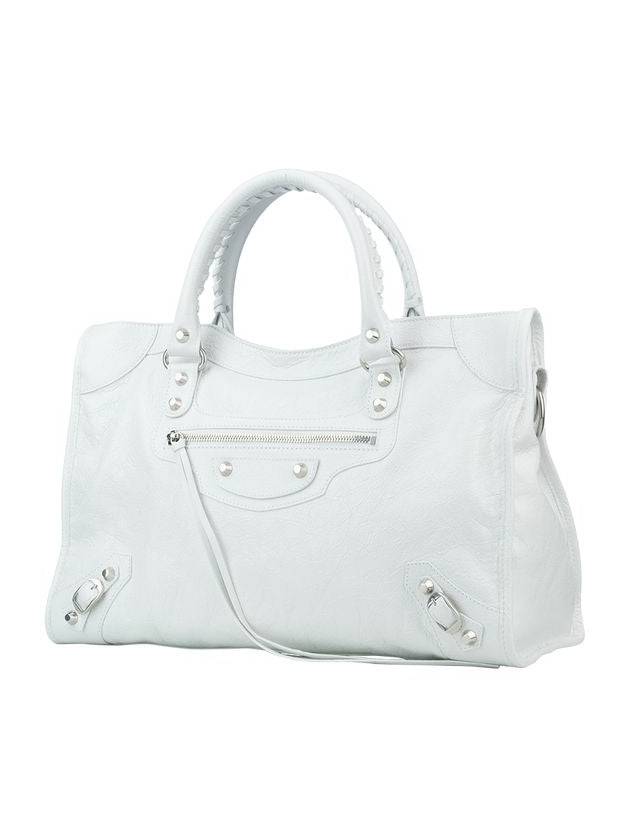Luxury Balenciaga Le City Medium Bag White