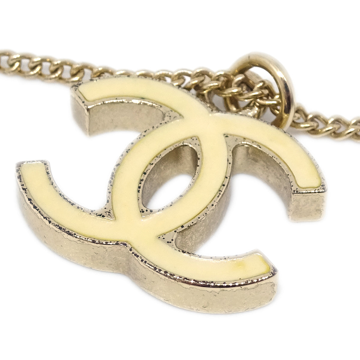 Chanel CC Chain Necklace Pendant Gold 04V