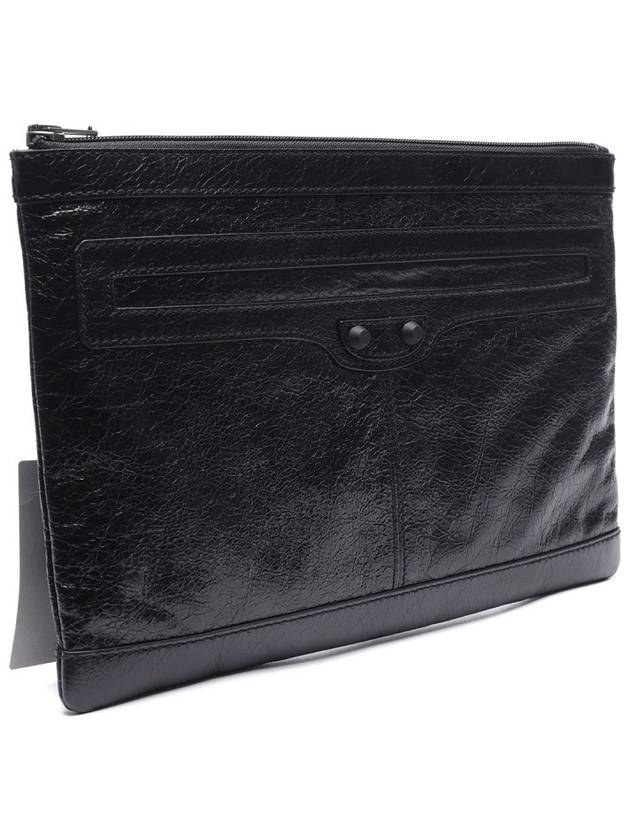 Luxury Balenciaga Classic Clip Clutch Bag Black