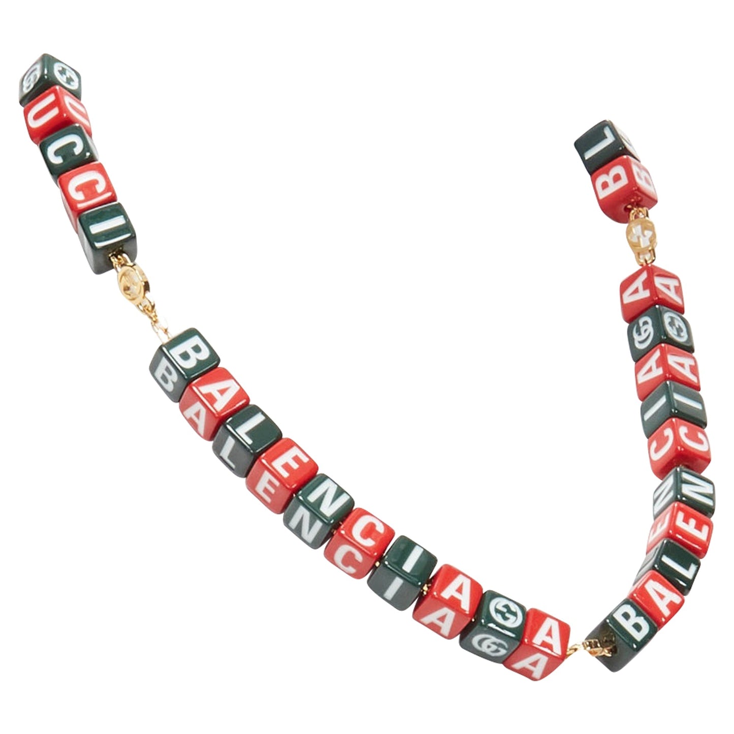Gucci Luxury Balenciaga Hacker Project Symbols Cubes Short Necklace